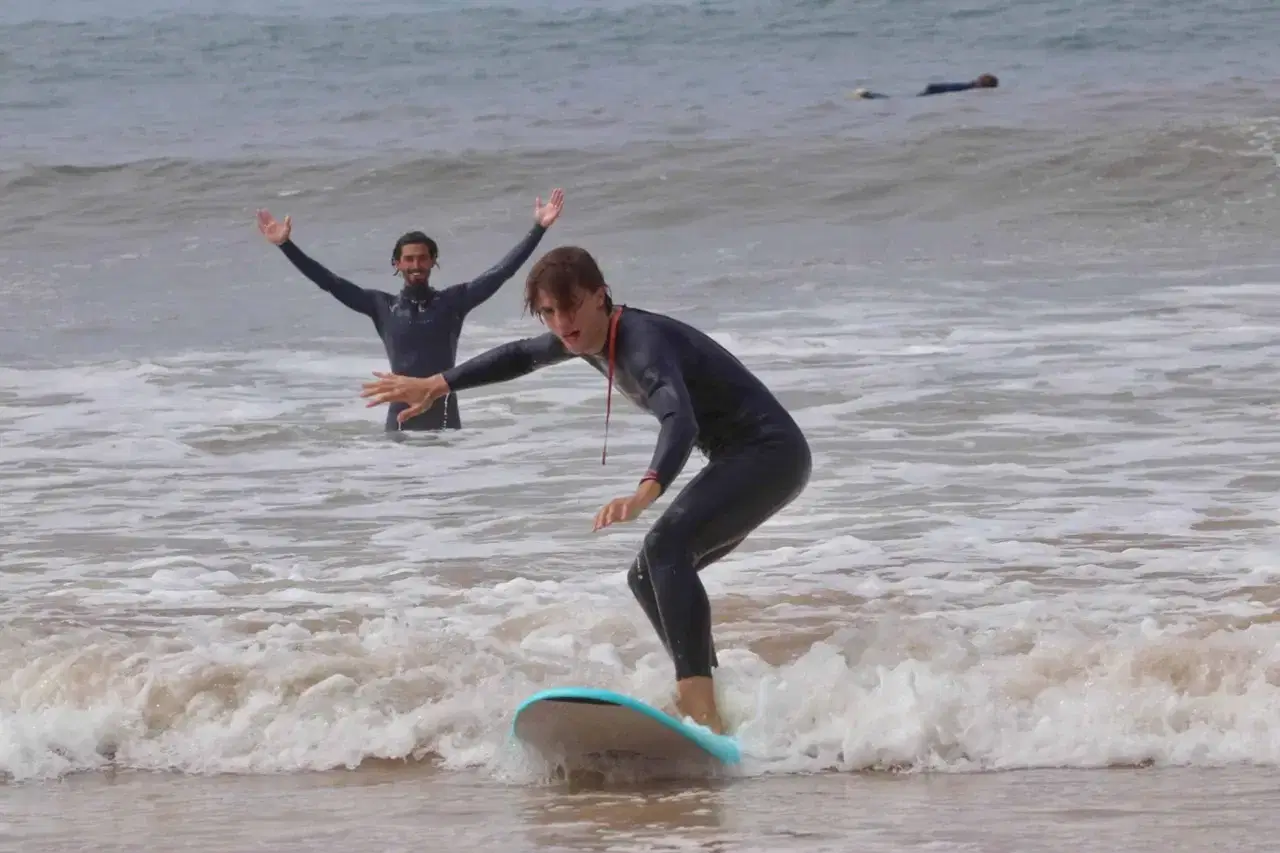 Surf lesson in Taghazout Bay with Balance Surf Morocco